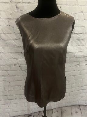 NWOT Escada Sleeveless Shell Top - Metallic Brown